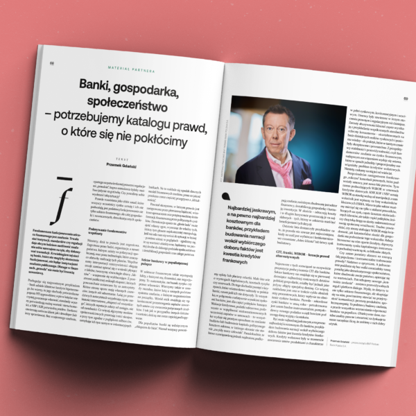 Banki, gospodarka, społeczeństwo – potrzebujemy katalogu prawd, o które się nie pokłócimy